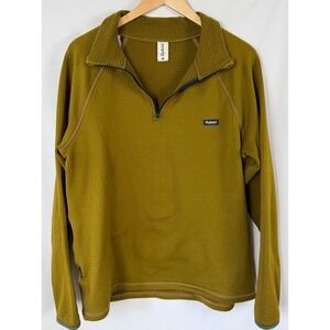 Fayettechill Polartec Waffle Fleece Quarter Zip Men Medium Ochre Gorpcore